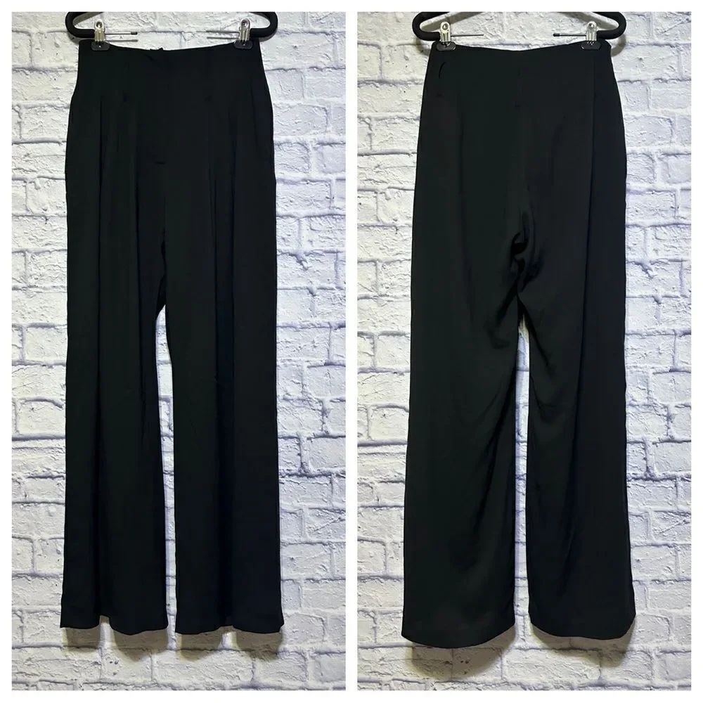 Lulus wide leg lined black pants